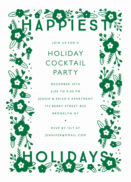 Happiest Holidays Invite