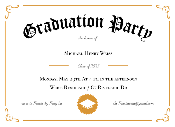 Grad Party Diploma
